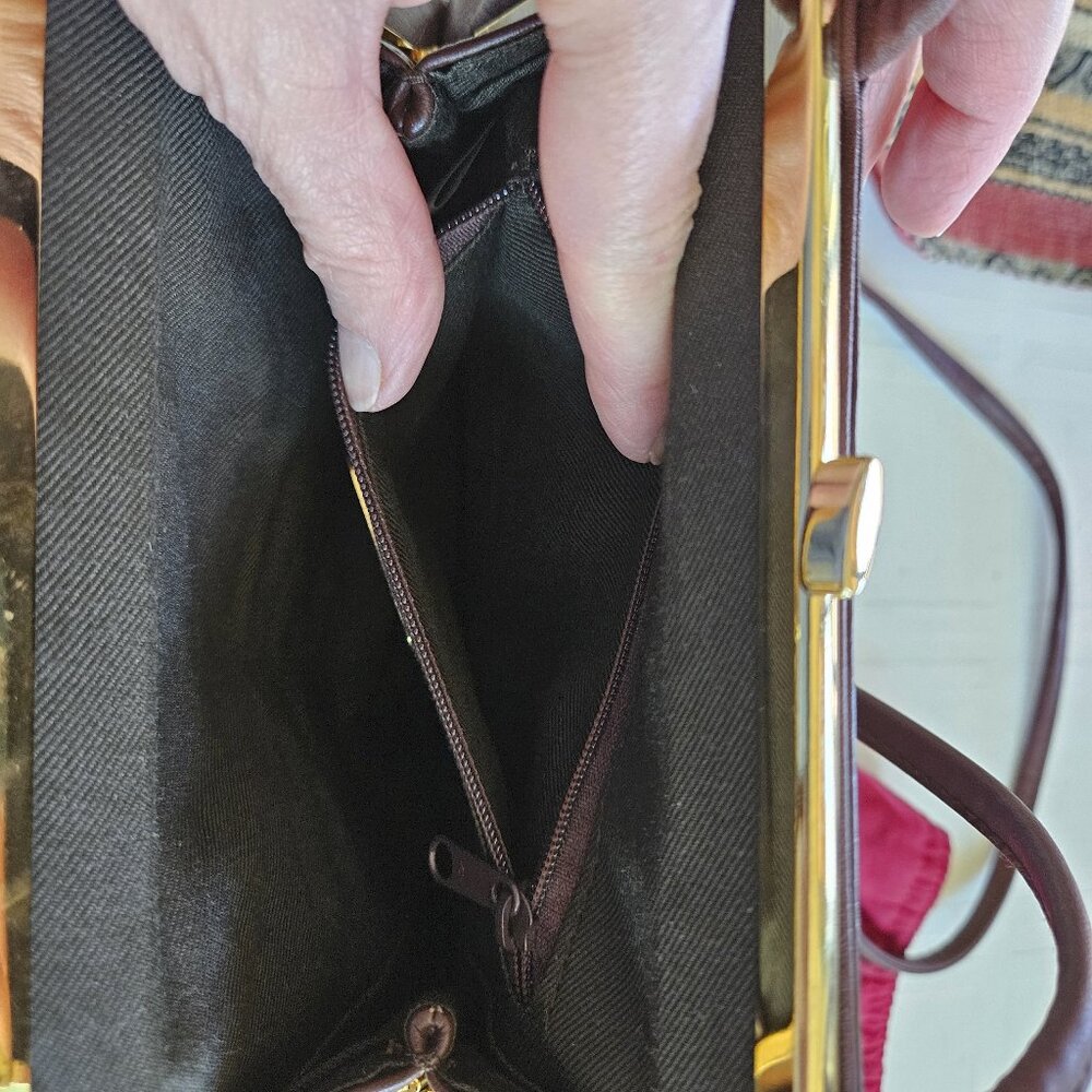 Gianni Bernini cross body bag, brown leather - Picture 7 of 9
